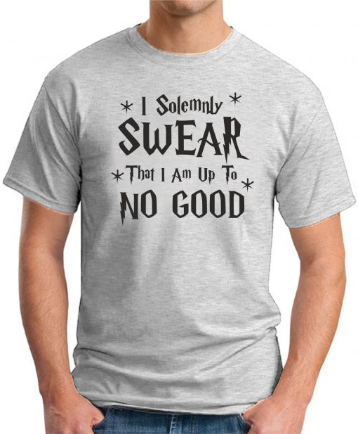 I SOLEMNLY SWEAR THAT I AM UP TO NO GOOD ash grey