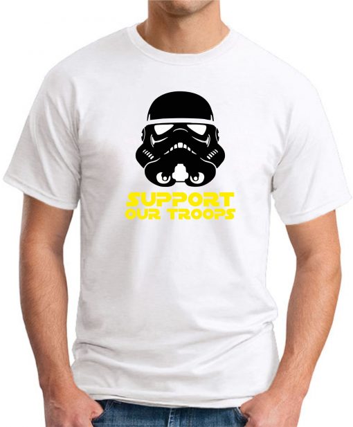 SUPPORT OUR TROOPS WHITE