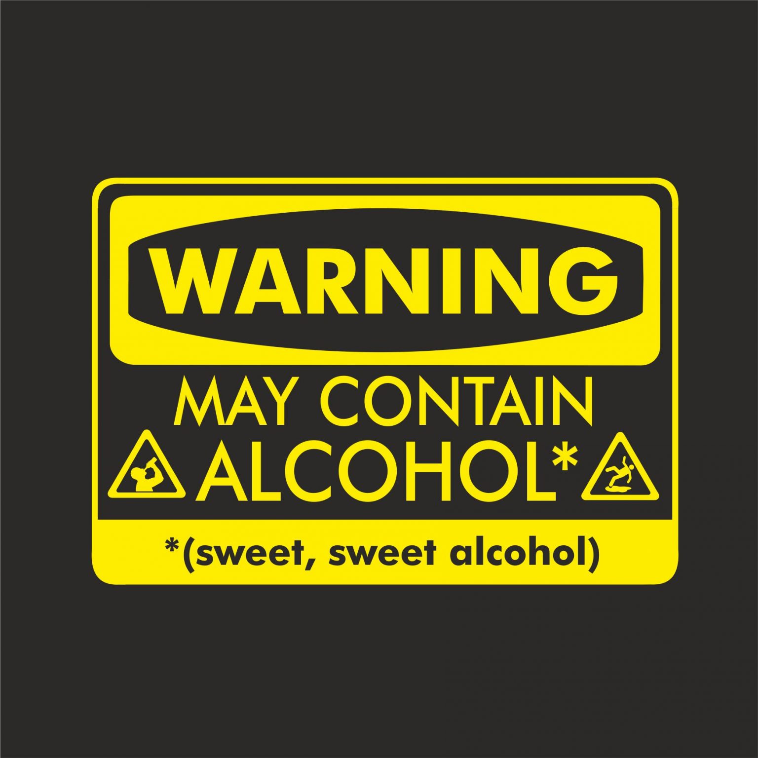 WARNING MAY CONTAIN ALCOHOL T-SHIRT - GeekyTees