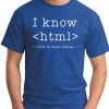 I KNOW HTML - Royal Blue
