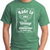 MADE IN 1983 VINTAGE GREEN
