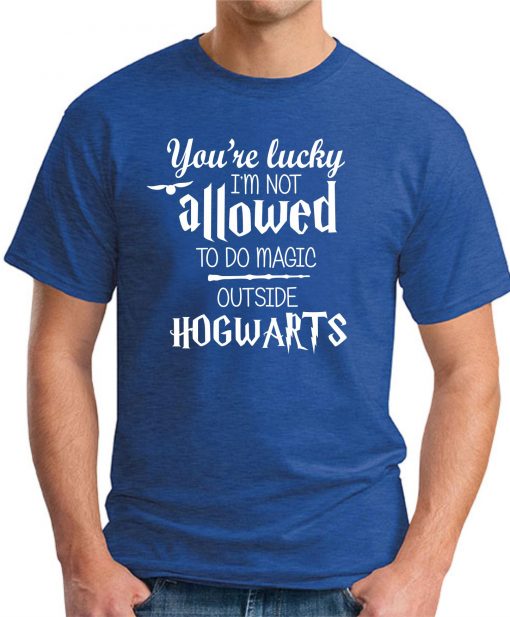 YOU'RE LUCKY I'M NOT ALLOWED TO DO MAGIC OUTSIDE HOGWARTS royal blue