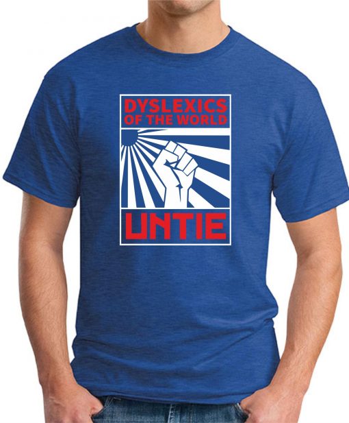 DYSLEXICS OF THE WORLD UNTIE royal blue