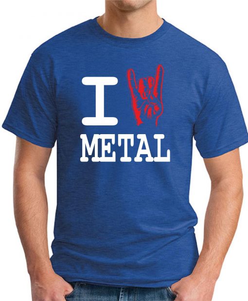 I HEART METAL royal blue