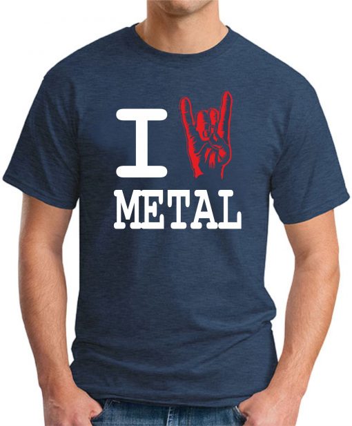 I HEART METAL navy