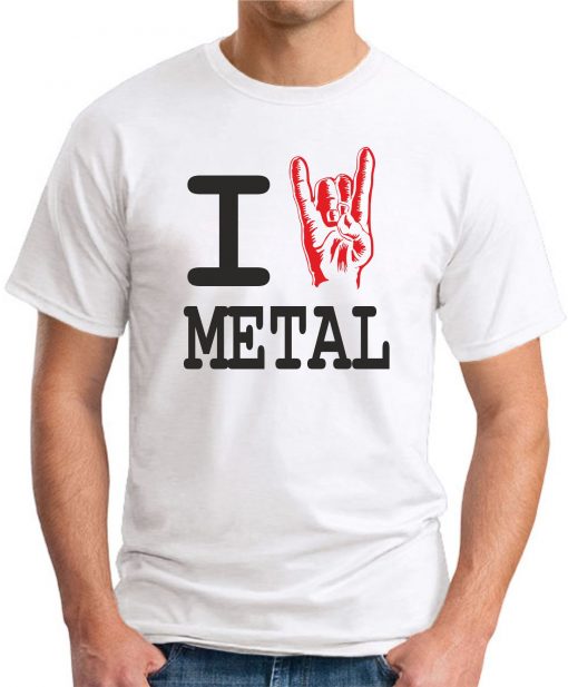 I HEART METAL white