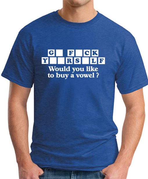 WOULD YOU LIKE TO BUY A VOWEL? royal blue