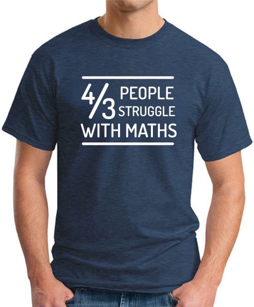 4 OUT OF 3 PEOPLE STRUGGLE WITH MATHS navy