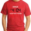 ERROR 404 SLEEP NOT FOUND red