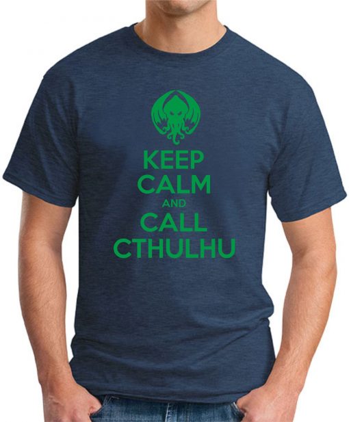 KEEP CALM AND CALL CTHULHU navy