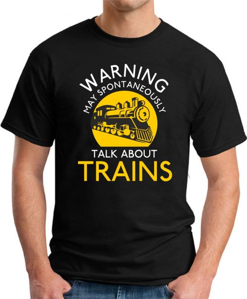MAY SPONTANEOUSLY TALK ABOUT TRAINS black