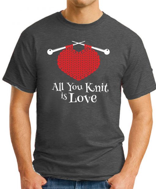 ALL YOU KNIT IS LOVE dark heather