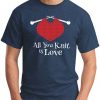 ALL YOU KNIT IS LOVE navy