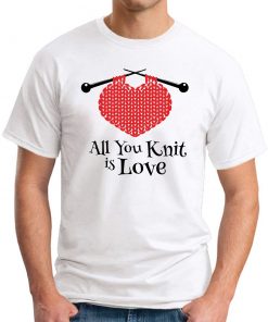 ALL YOU KNIT IS LOVE white