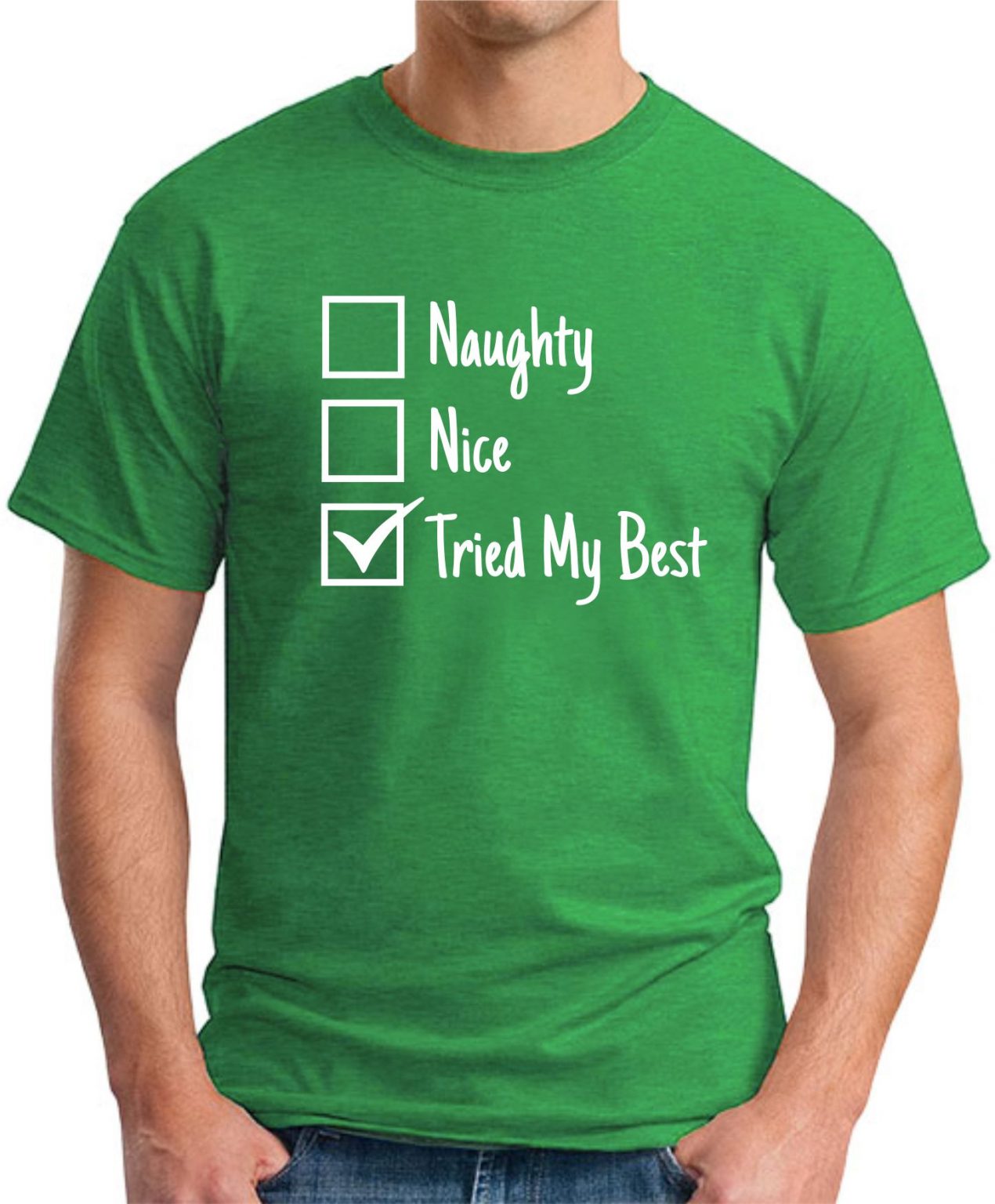 NAUGHTY NICE TRIED MY BEST T-SHIRT T-SHIRT - GeekyTees