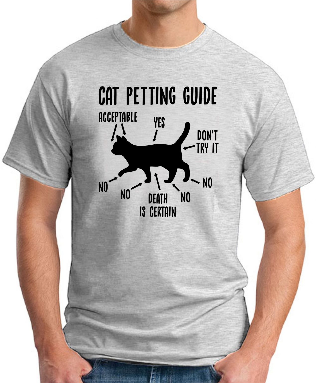 CAT PETTING GUIDE T-SHIRT - GeekyTees