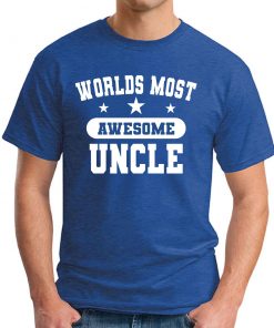 WORLDS MOST AWESOME UNCLE royal blue
