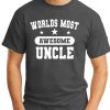 WORLDS MOST AWESOME UNCLE dark heather