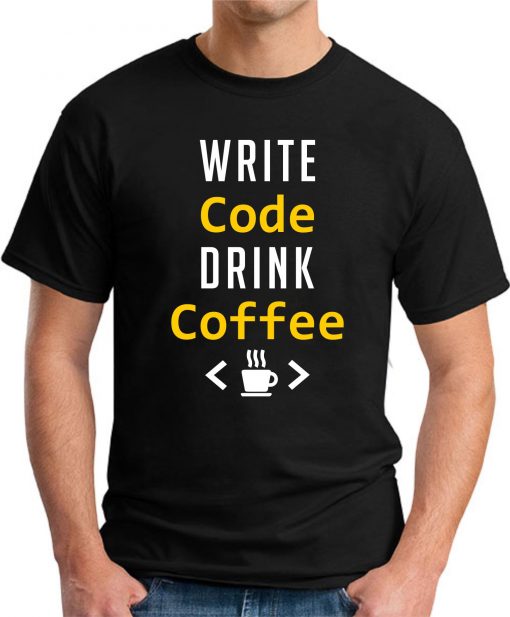 WRITE CODE DRINK COFFEE black