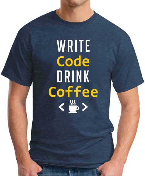 WRITE CODE DRINK COFFEE navy