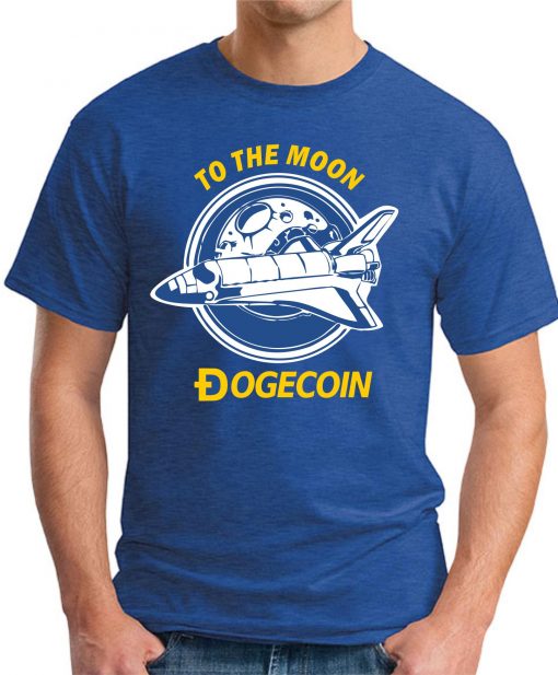 DOGECOIN TO THE MOON royal blue